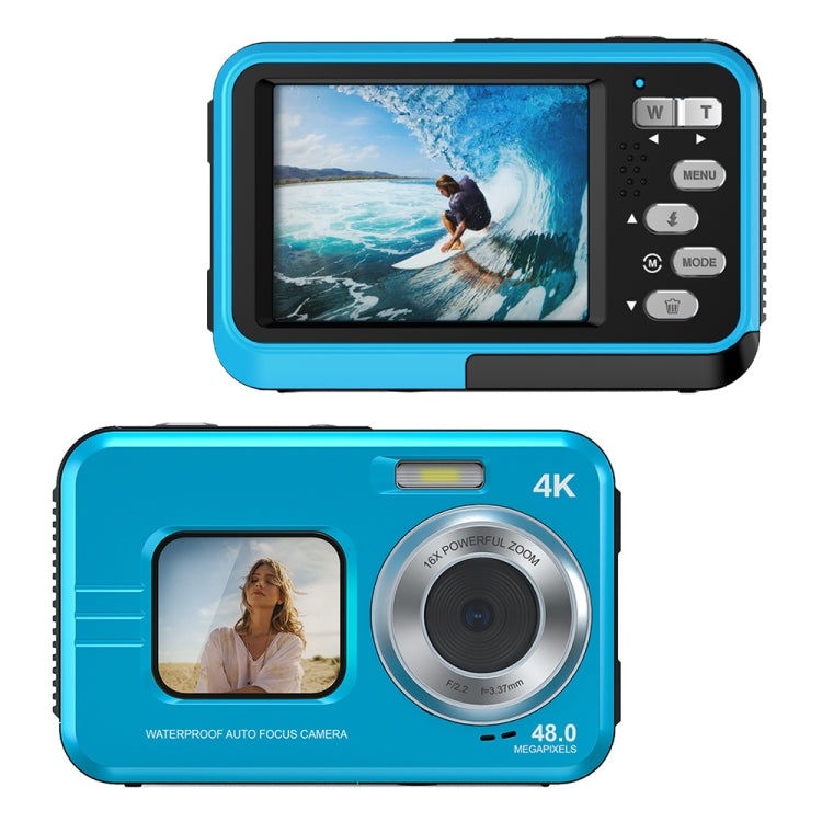 WDC901 3.5m Waterproof 48MP HD Dual Screen Outdoor Sports Digital Camera, US Plug, UK Plug, EU Plug, AU Plug WDC901 3.5m Waterproof 48MP HD Dual Screen Outdoor Sports Digital Camera, US Plug, UK Plug, EU Plug, AU Plug